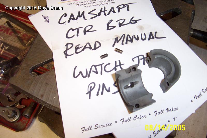 MGTD15470/Engine XPAG TD2 15613/Engine Teardown/center cam shaft bearing